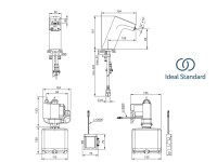 MEDIDAS GRIFO LAVABO ELECTRONICO INTELLIMIX IDEAL STANDARD